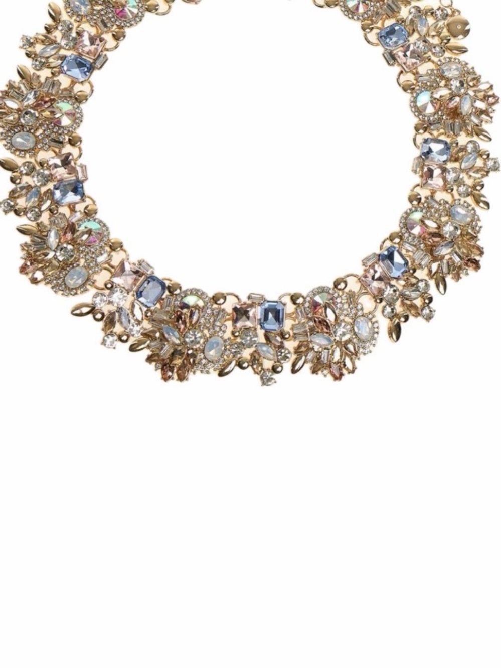 NWT ⚜️💎⚜️ PIPER K Silver Tone Glass Stone Teardrop Bypass Choker Necklace